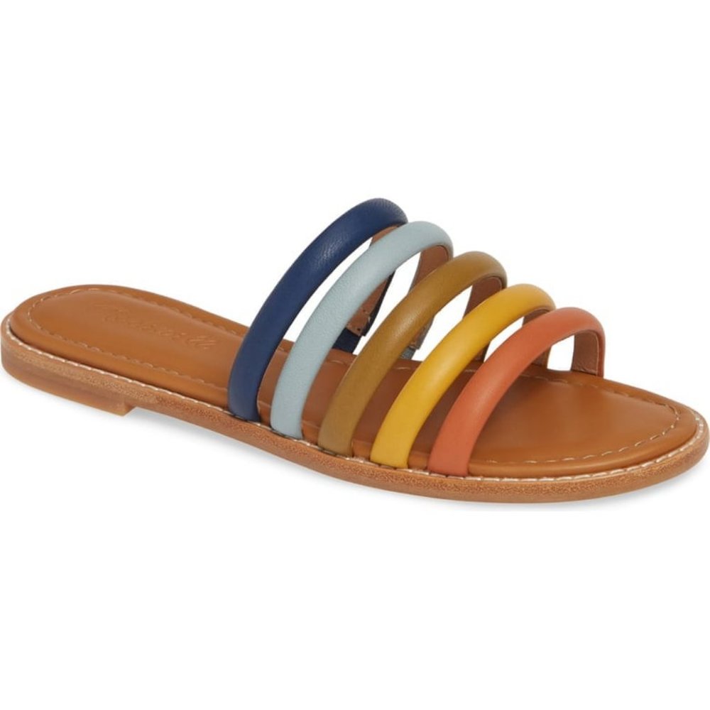 Madewell The Addie Slide Sandal - Rusted Tin Multi 7.5